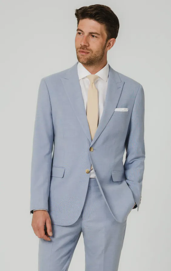 Light Blue Hopsack Suit Light Blue Hopsack Suit
