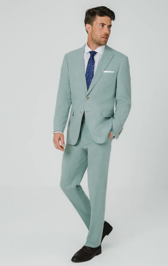 Mint Green Hopsack Suit Jacket - photo 1