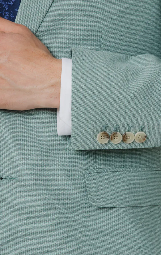 Mint Green Hopsack 3 Piece Suit - photo 2 Mint Green Hopsack 3 Piece Suit - photo 2
