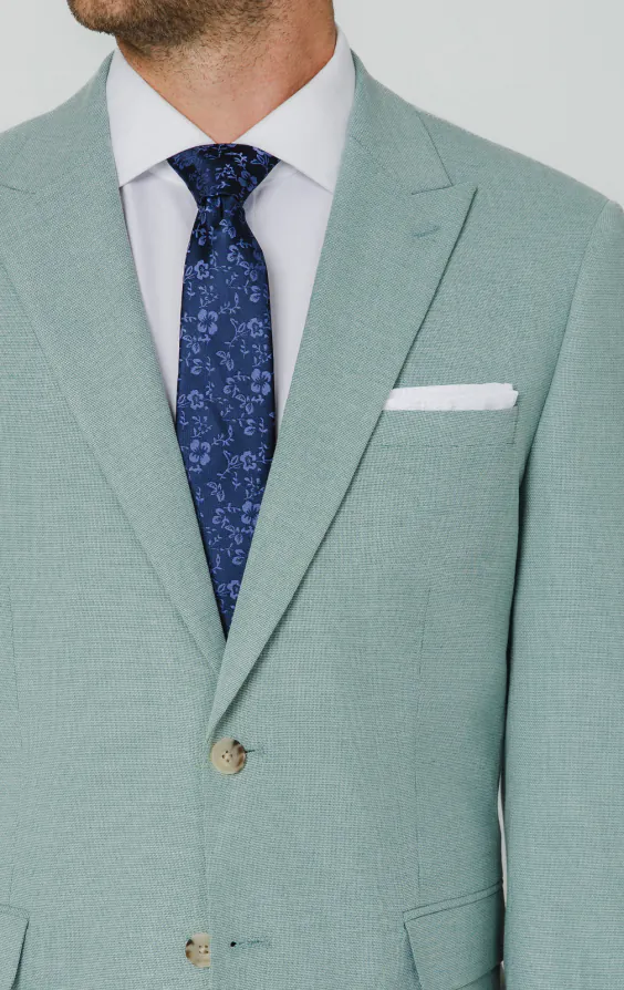 Mint Green Hopsack 3 Piece Suit - photo 3 Mint Green Hopsack 3 Piece Suit - photo 3