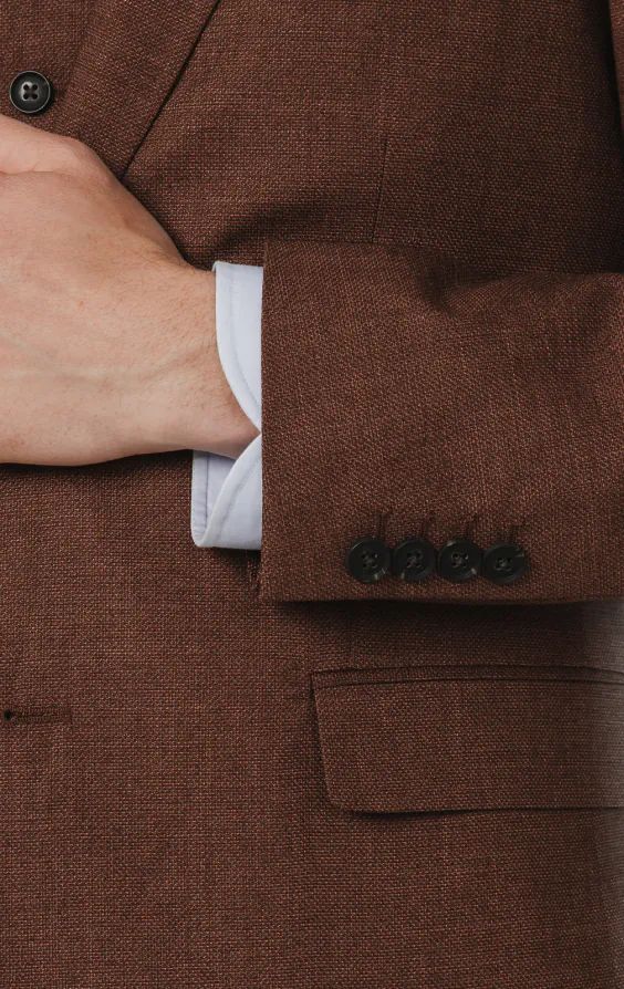 Rust Brown Textured Weave 3 Piece Suit - photo 2 Rust Brown Textured Weave 3 Piece Suit - photo 2
