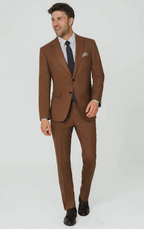 Mid Brown Twill 3 Piece Suit - photo 1 Mid Brown Twill 3 Piece Suit - photo 1