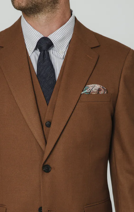 Mid Brown Twill 3 Piece Suit - photo 3 Mid Brown Twill 3 Piece Suit - photo 3