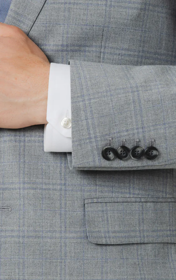 Light Grey & Blue Check 3 Piece Suit - photo 2 Light Grey & Blue Check 3 Piece Suit - photo 2