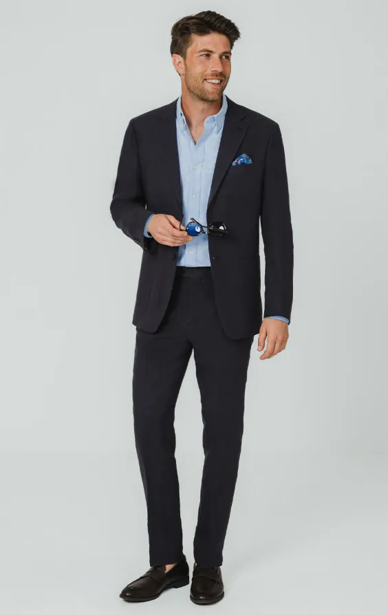 Navy Pure Linen Suit - photo 1 Navy Pure Linen Suit - photo 1