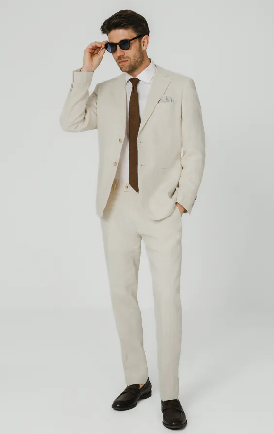 Cream Pure Linen Suit - photo 1 Cream Pure Linen Suit - photo 1