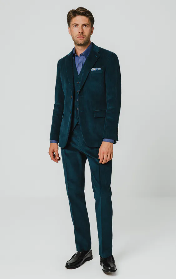 Teal Corduroy 3 Piece Suit - photo 1 Teal Corduroy 3 Piece Suit - photo 1