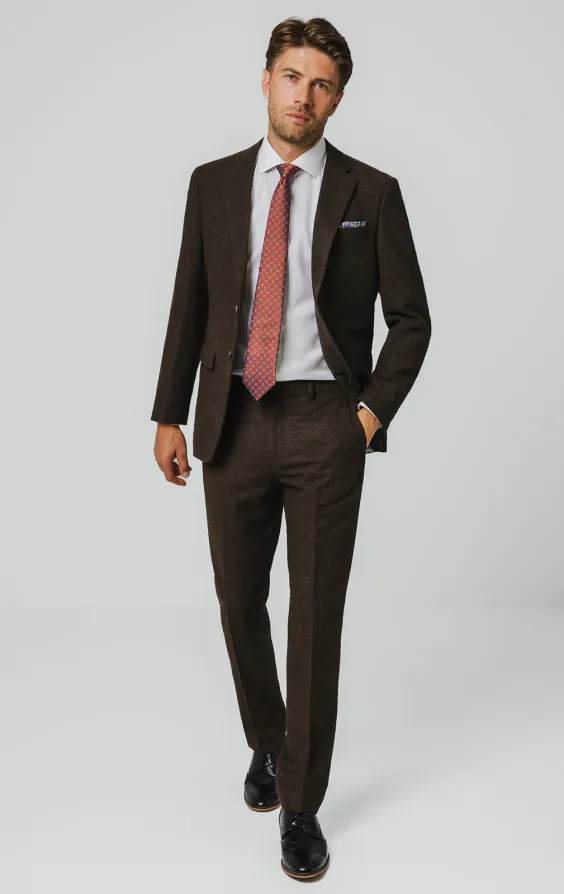 Dark Brown Donegal Tweed Suit - photo 1 Dark Brown Donegal Tweed Suit - photo 1