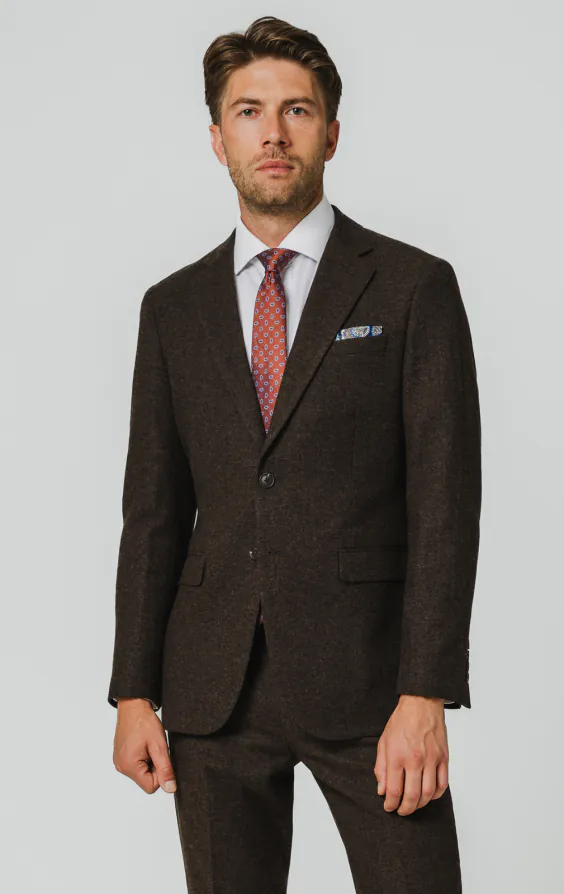 Dark Brown Donegal Tweed Suit Dark Brown Donegal Tweed Suit