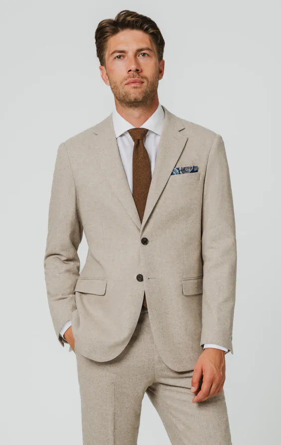 Stone Donegal Tweed Suit