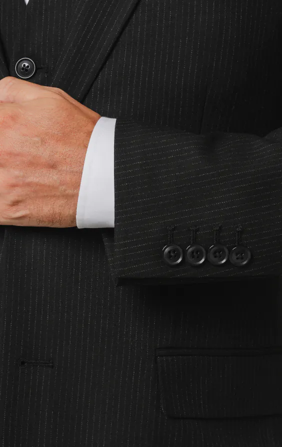 Black Pinstripe 3 Piece Suit - photo 2 Black Pinstripe 3 Piece Suit - photo 2