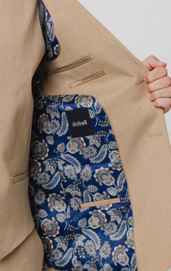 Camel Pinstripe 3 Piece Suit - photo 4 Camel Pinstripe 3 Piece Suit - photo 4