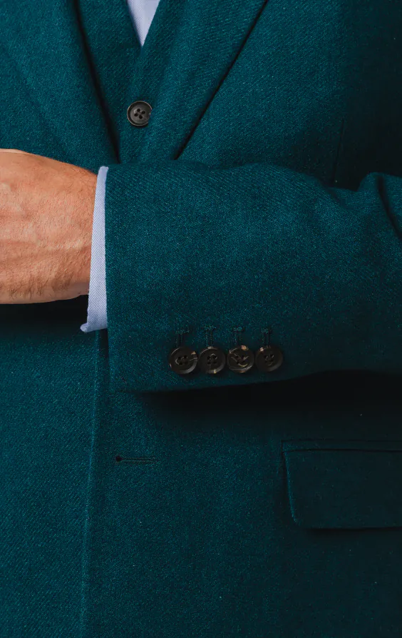 Teal Wool Flannel 3 Piece Suit - photo 2 Teal Wool Flannel 3 Piece Suit - photo 2