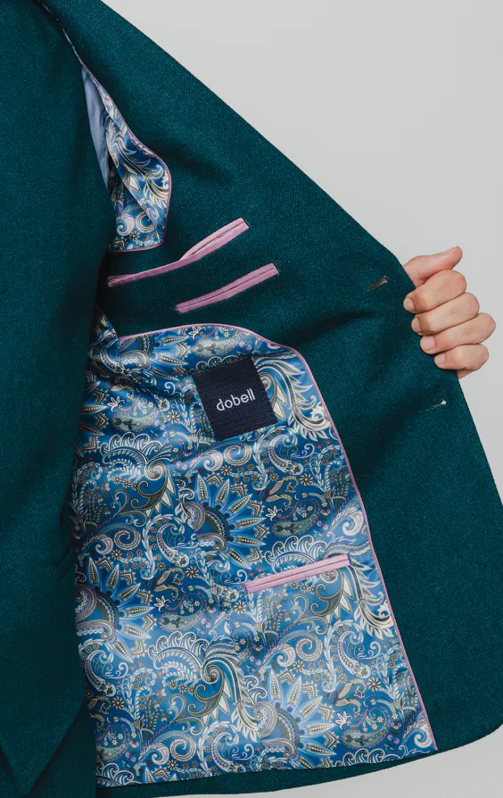 Teal Wool Flannel 3 Piece Suit - photo 4 Teal Wool Flannel 3 Piece Suit - photo 4