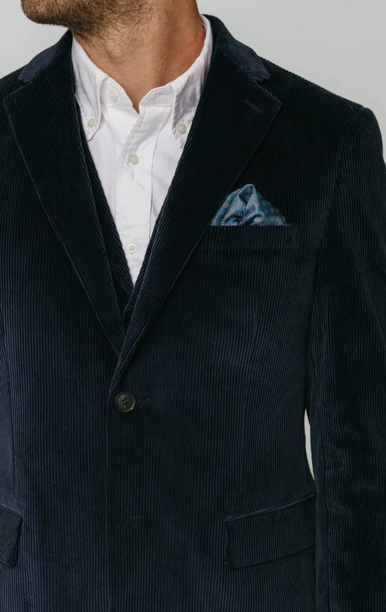 Navy Corduroy 3 Piece Suit thumbnail 4