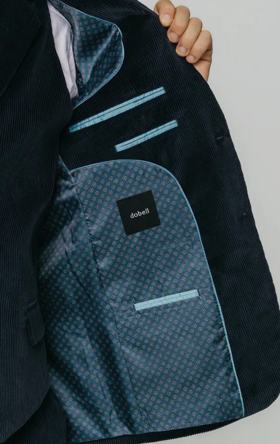 Navy Corduroy 3 Piece Suit thumbnail 5