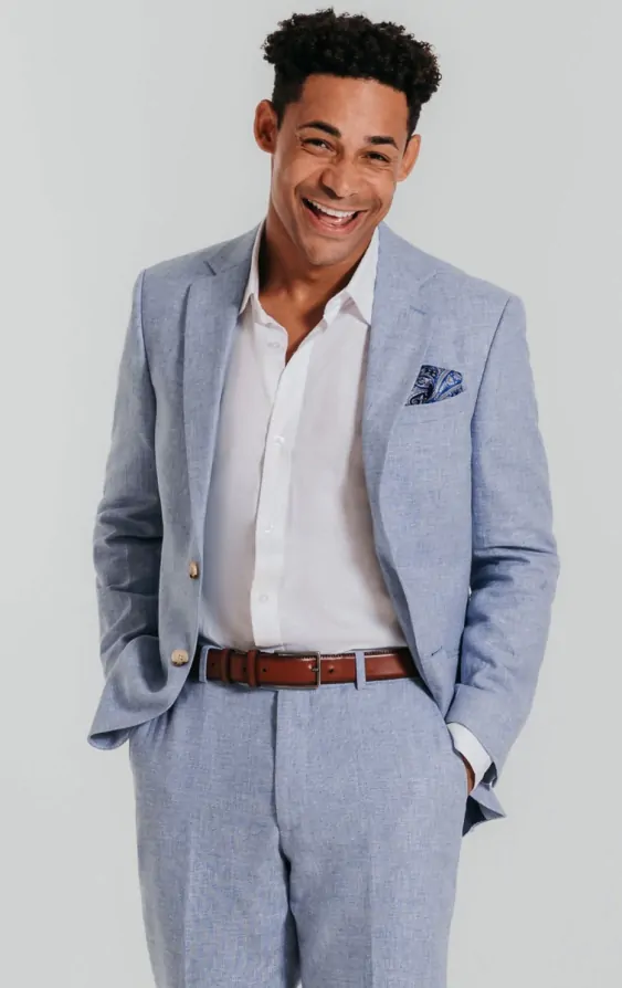 Light Blue Linen Suit primary image