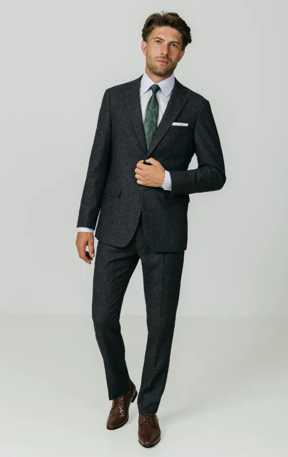 Dobell Grey Donegal Tweed Suit Dobell