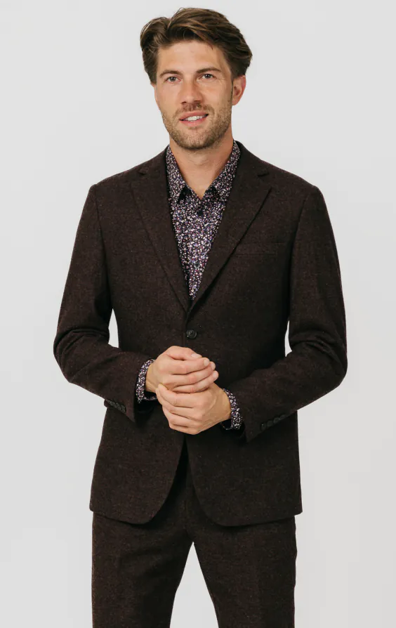 Burgundy Donegal Tweed Suit primary image