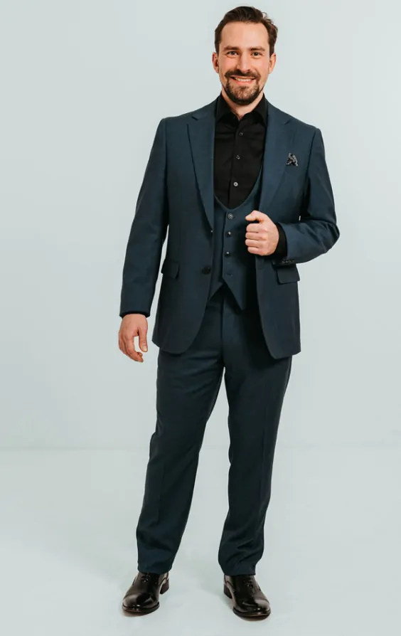 Teal 3 Piece Suit thumbnail 2