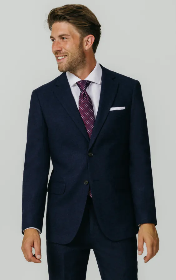 Navy Donegal Tweed Suit primary image