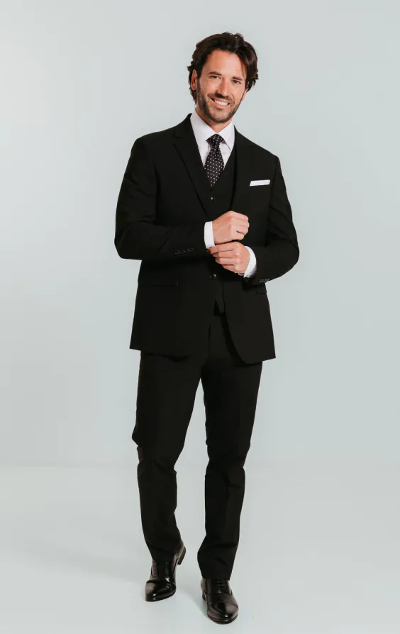 Black Slim Fit 3 Piece Suit - photo 1 Black Slim Fit 3 Piece Suit - photo 1