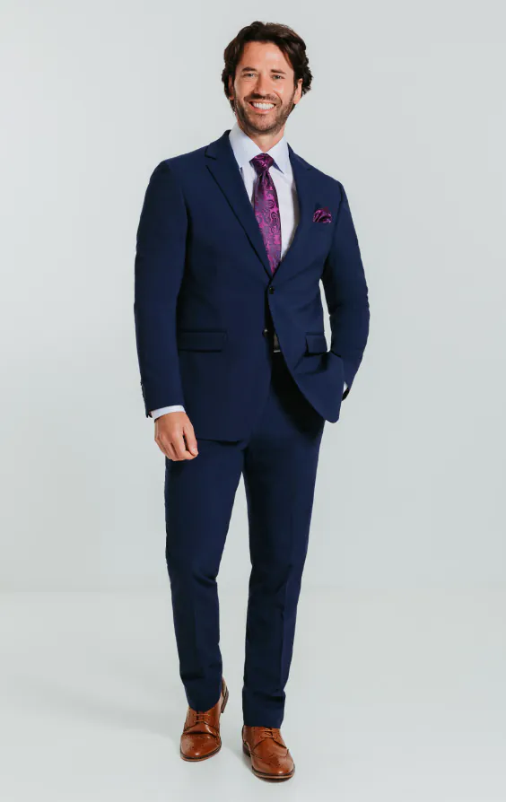 Blue Slim Suit thumbnail 2