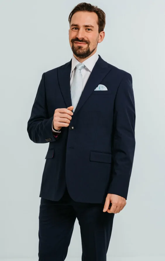 Blue Suit with Peak Lapel primary image