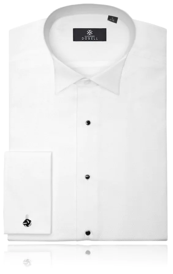 2 Piece Wool White Tie Dress Shirt Waistcoat Bow Tie