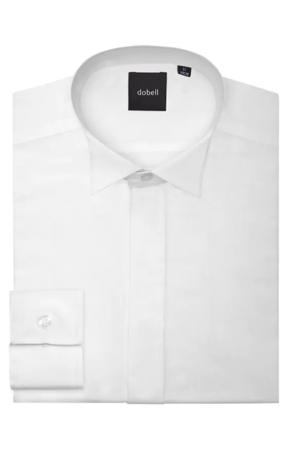 Boys Wing Collar Plain Fly Front Dress Shirt Boys Wing Collar Plain Fly Front Dress Shirt