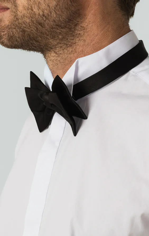 100% Cotton Wing Collar Plain Front White Slim Fit Dress Shirt - photo 2 100% Cotton Wing Collar Plain Front White Slim Fit Dress Shirt - photo 2