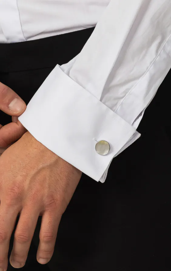 100% Cotton Wing Collar Plain Front White Slim Fit Dress Shirt - photo 3 100% Cotton Wing Collar Plain Front White Slim Fit Dress Shirt - photo 3