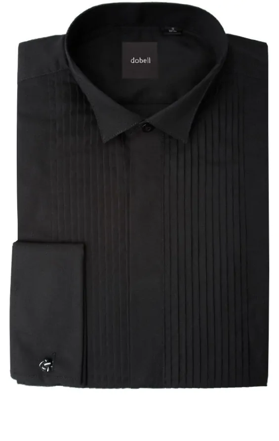 Pleated wing collar shirt discount
