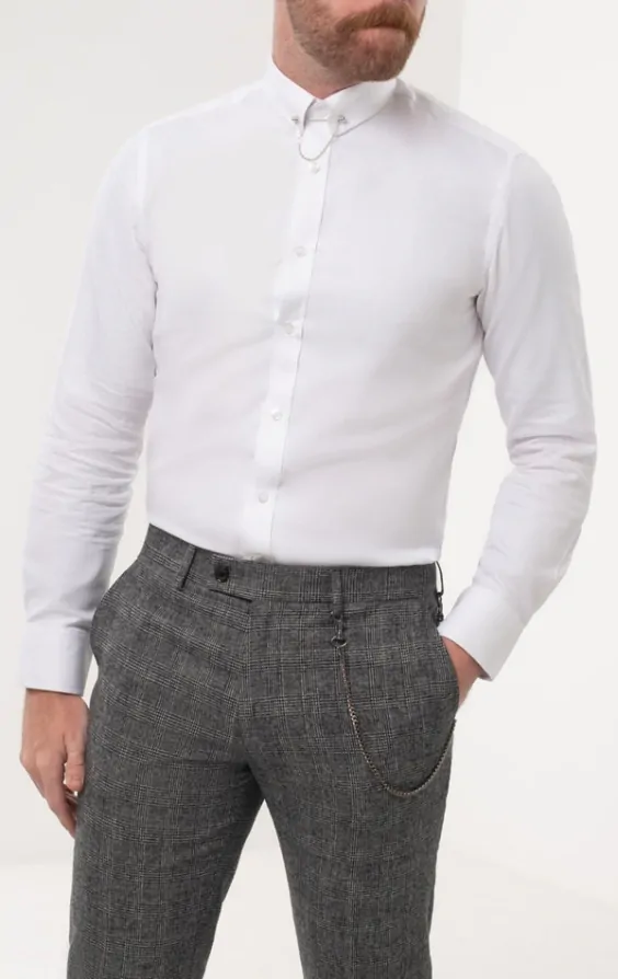 Collar bar dress shirt 2025