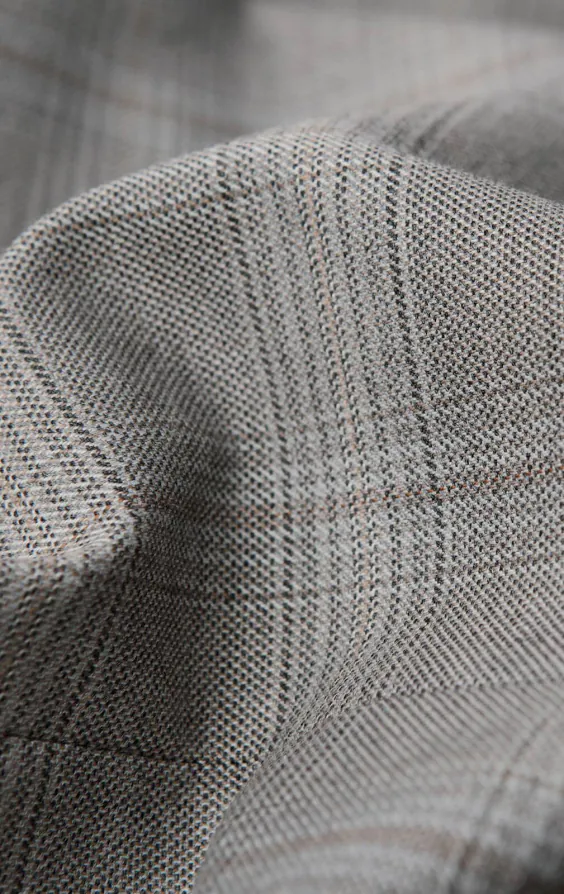 Taupe Check Suit Jacket with Peak Lapel - photo 8 Taupe Check Suit Jacket with Peak Lapel - photo 8