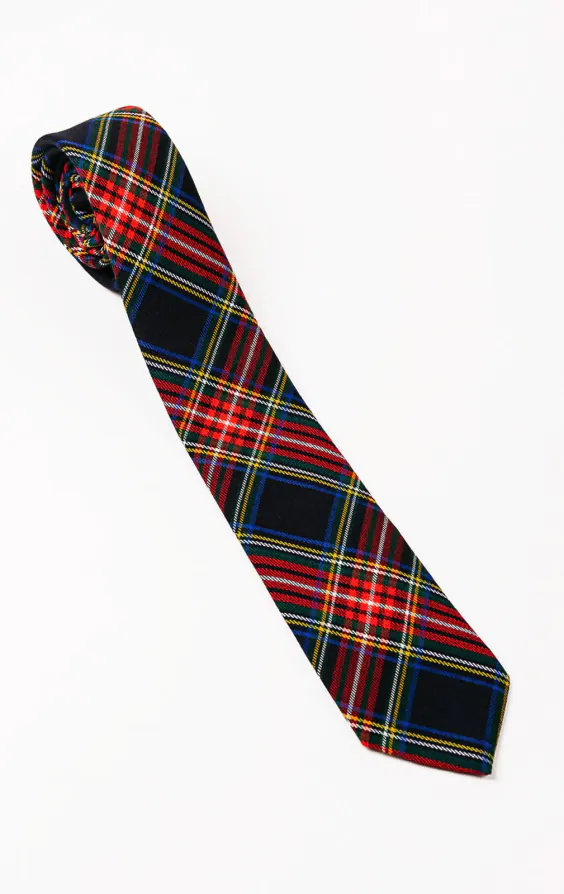 Navy Blue Tartan Tie - photo 1 Navy Blue Tartan Tie - photo 1