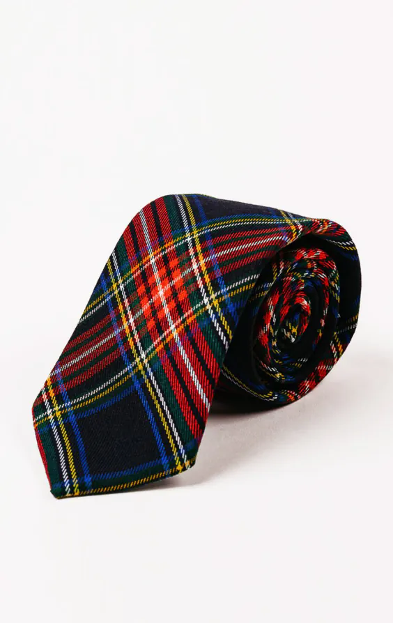 Navy Blue Tartan Tie Navy Blue Tartan Tie