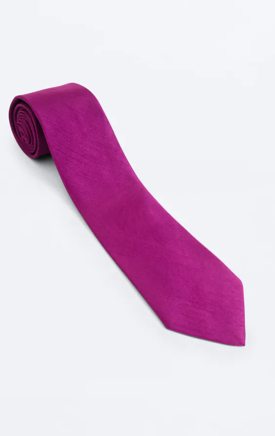 Purple Dupion Tie - photo 2