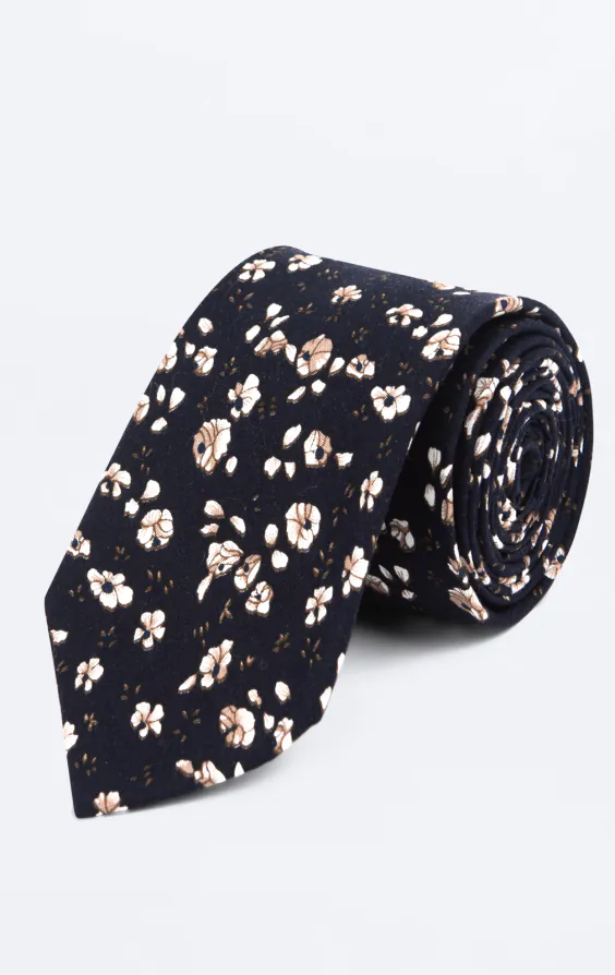 Blue and White Floral Tie Blue and White Floral Tie