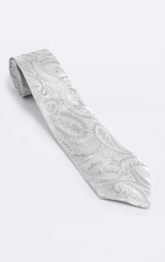 Silver Paisley Tie - photo 2