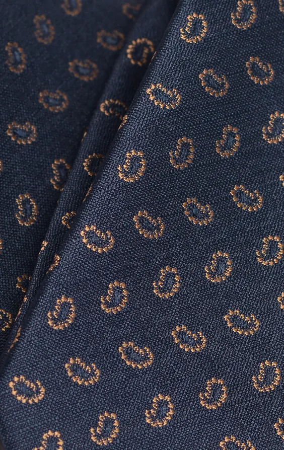 Navy Paisley Pattern Tie - photo 3 Navy Paisley Pattern Tie - photo 3