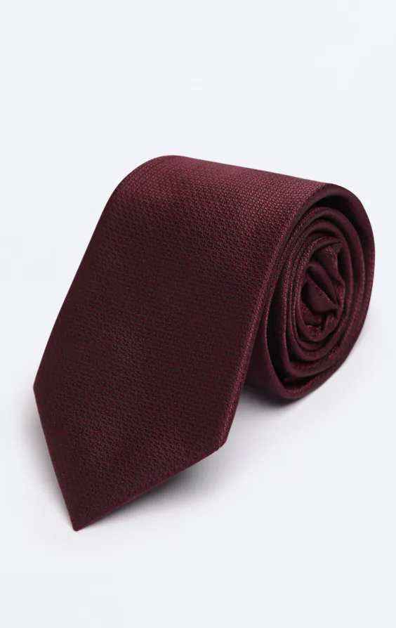 Burgundy Textured Tie Burgundy Textured Tie