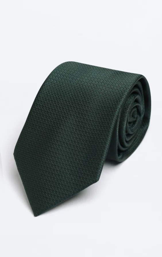 Bottle Green Textured Tie Bottle Green Textured Tie