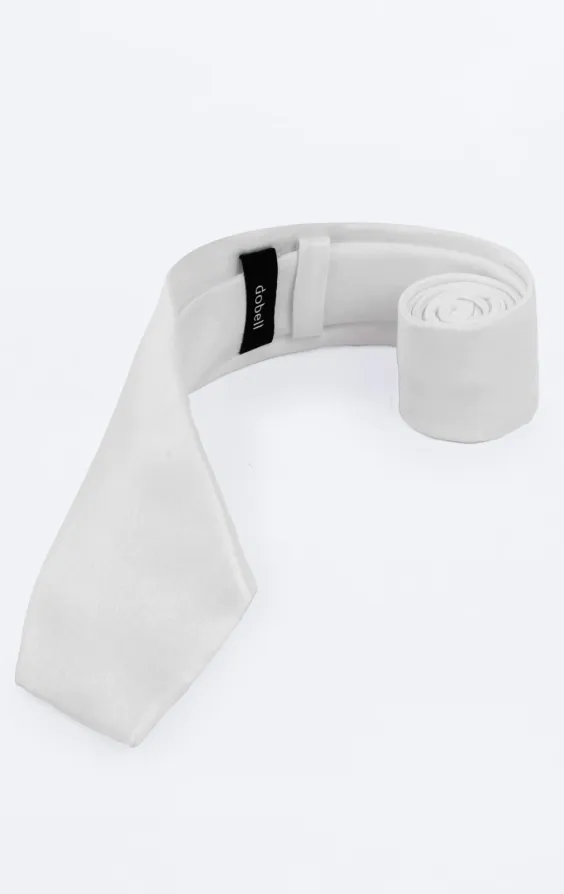 White Dupion Tie - photo 1