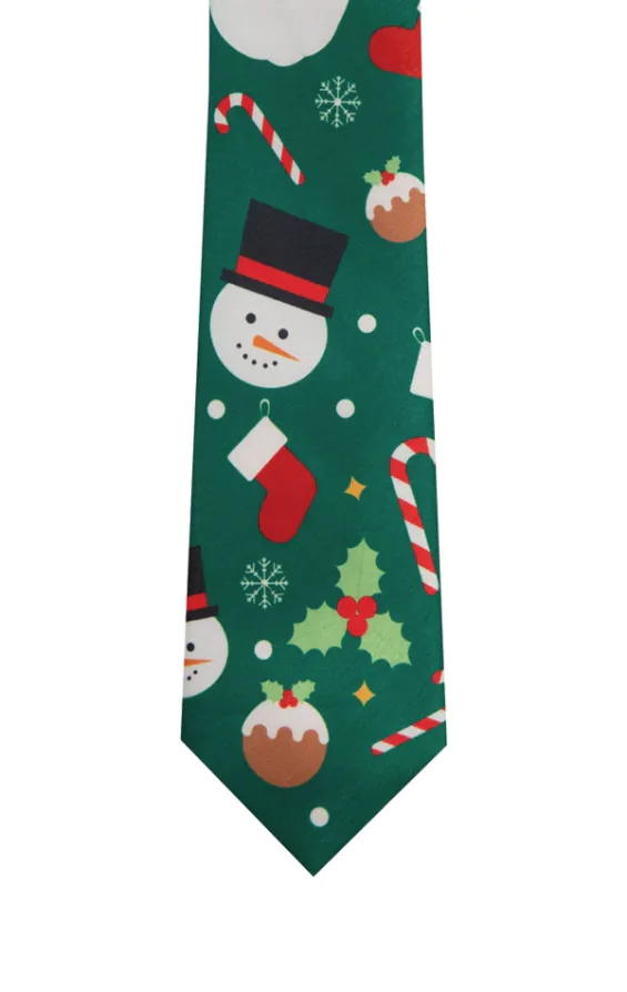 Santa & Friends Green Christmas Tie - photo 1 Santa & Friends Green Christmas Tie - photo 1