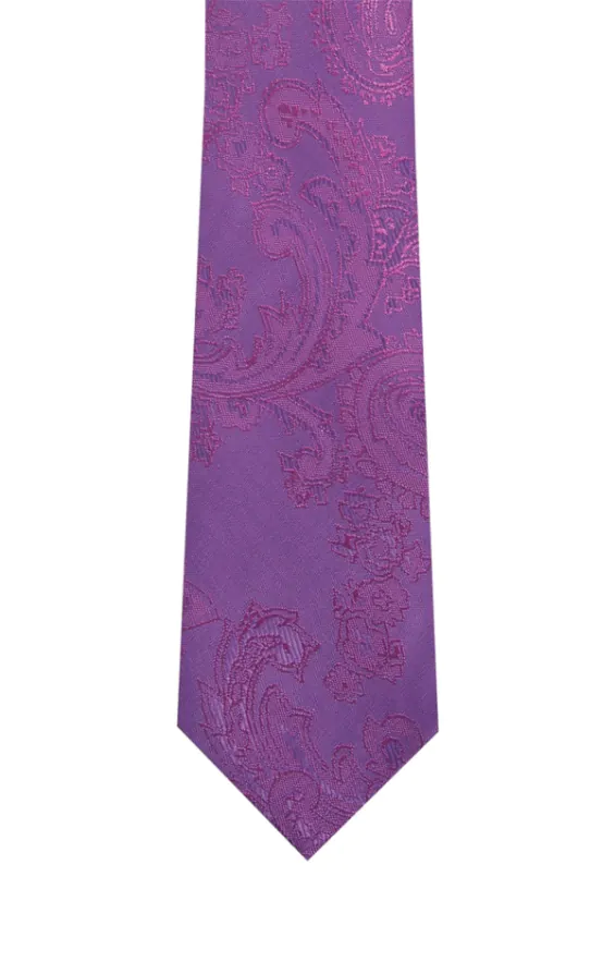 Boys Purple Paisley Tie - photo 1