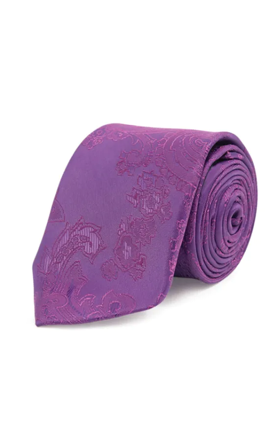 Boys Purple Paisley Tie