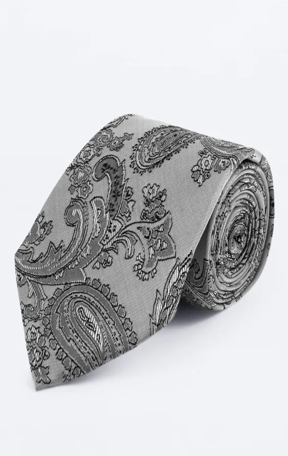 Grey Paisley Tie Grey Paisley Tie