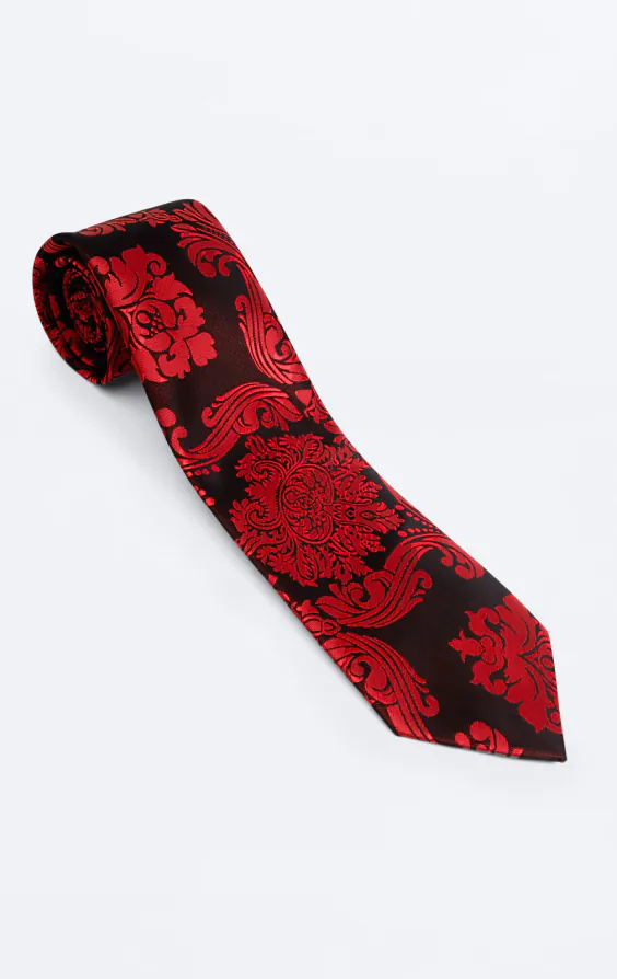 Red Victorian Jacquard Tie - photo 2
