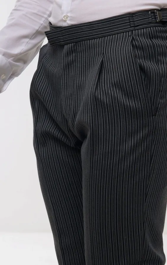 Black Grey Striped Morning Suit Trousers